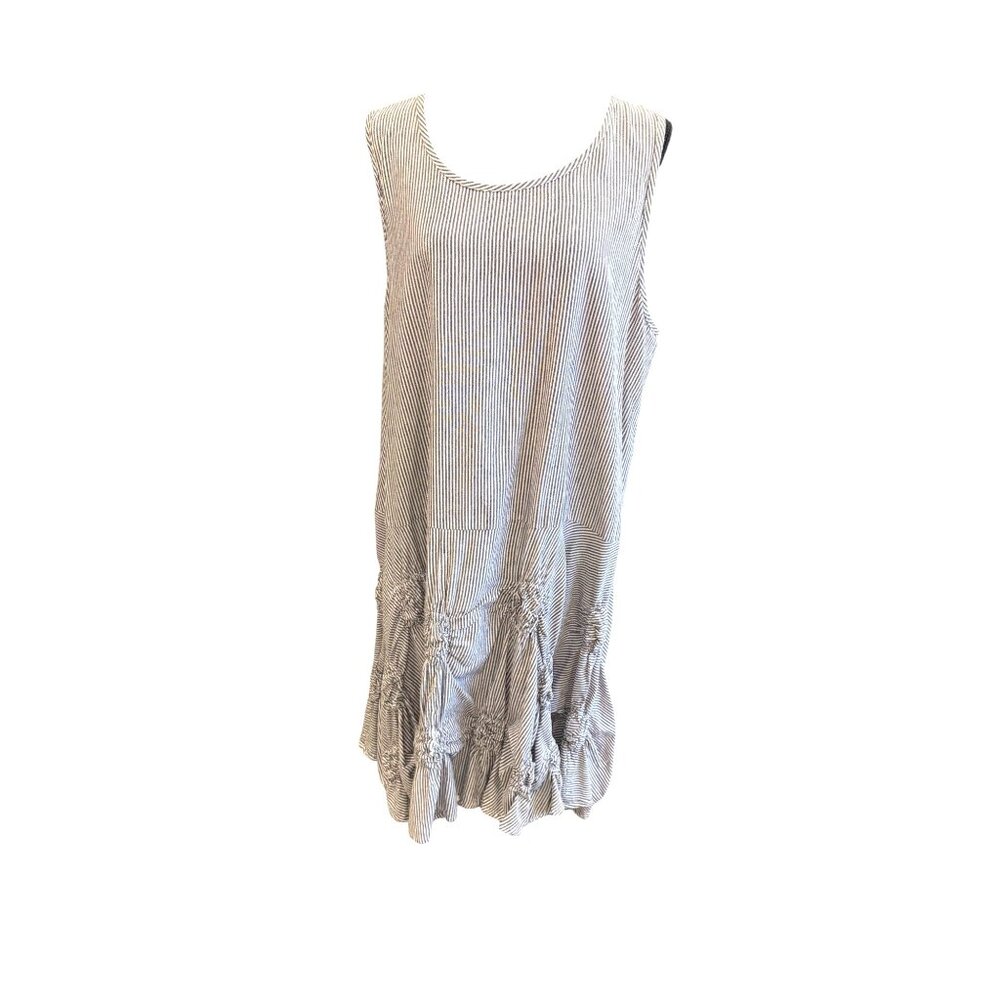 Chic Gray Ruffle Mini Dress - Picture 2 of 9